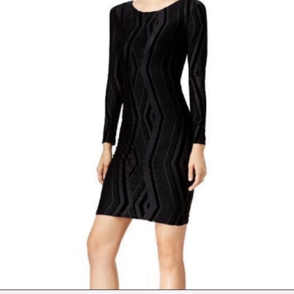 Bar III Black Velvet Dress